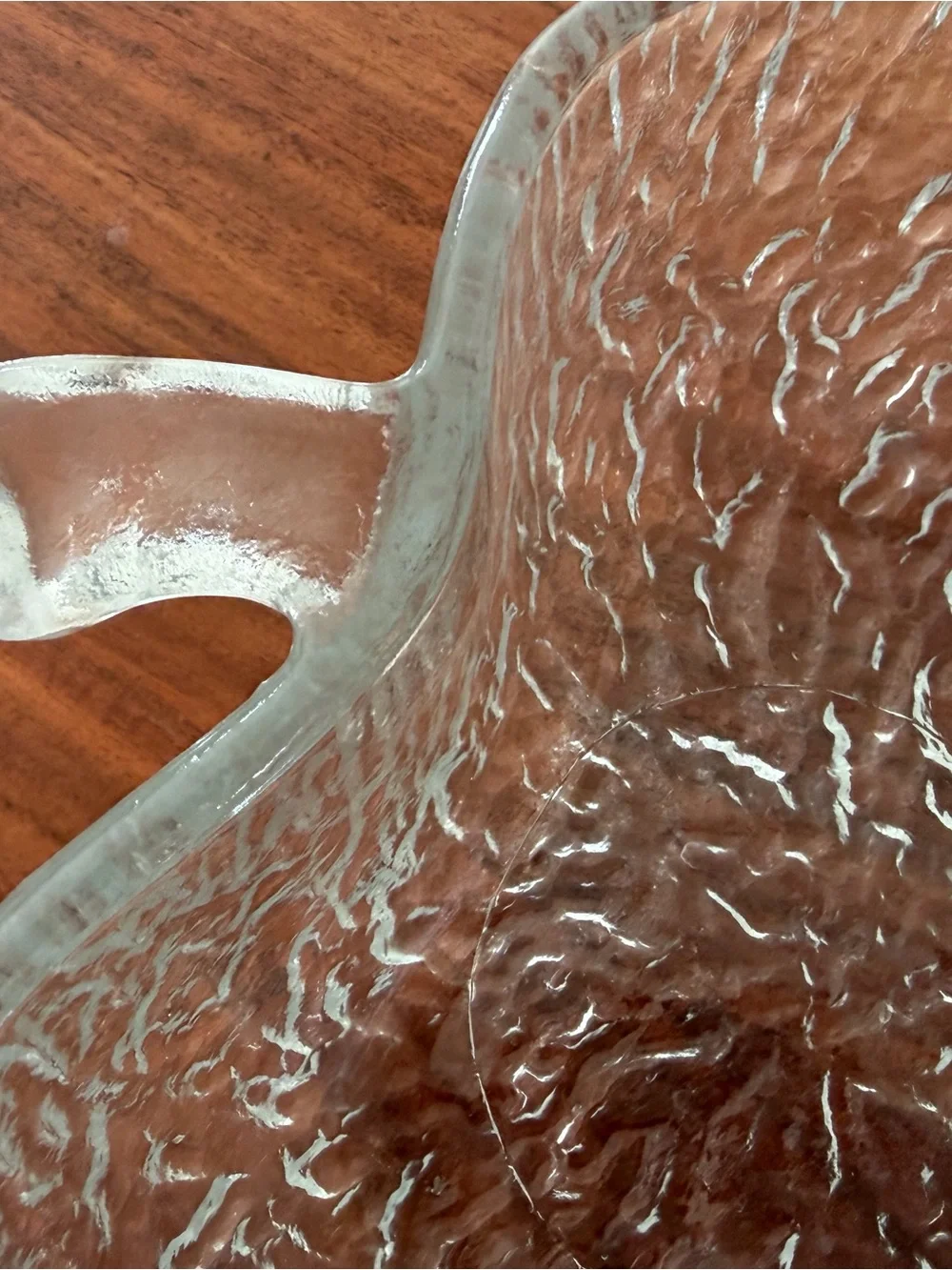 Clear Textured Glass Apple Bowls - Set of 4